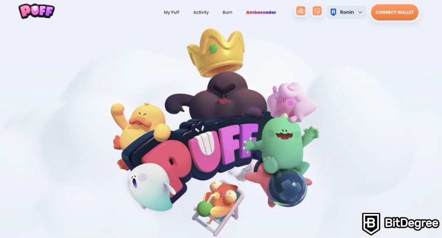 PuffVerse homepage.