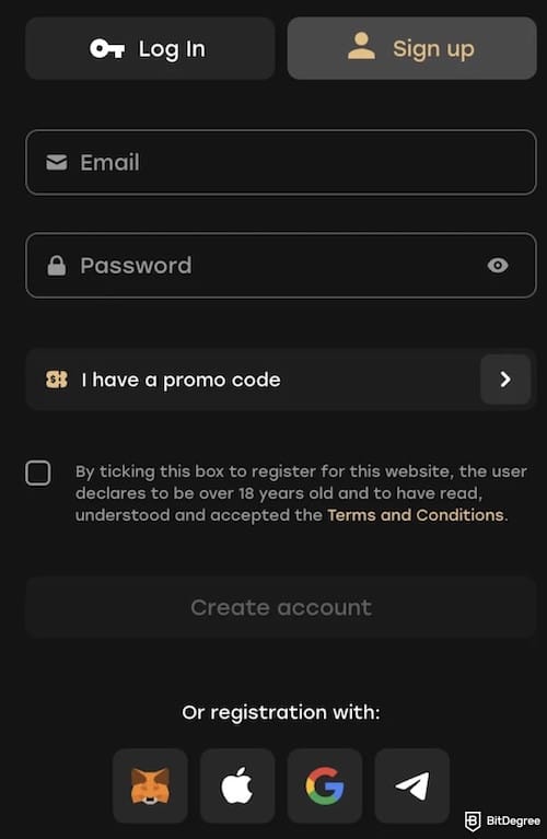 Fairspin Casino review: Fairspin's sign-up page. Fairspin Casino review: Fairspin's sign-up page.