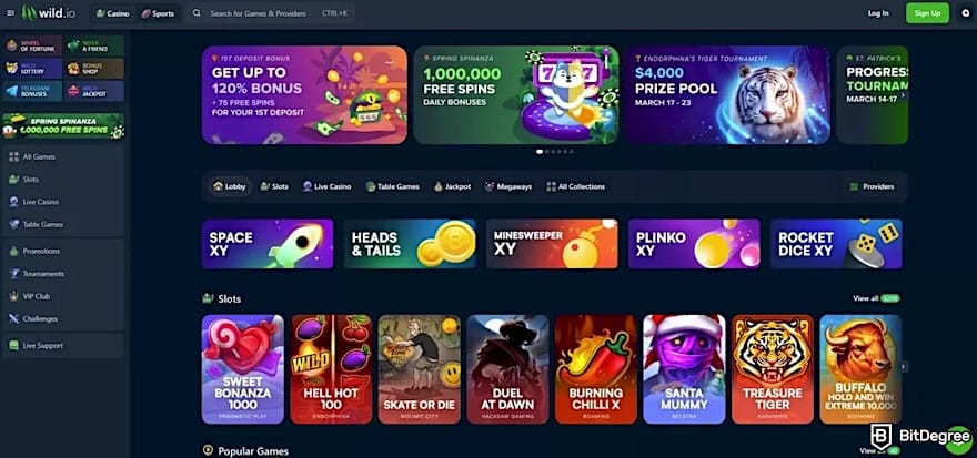 Fairspin Casino review: the Wild.io dashboard. Fairspin Casino review: the Wild.io dashboard.