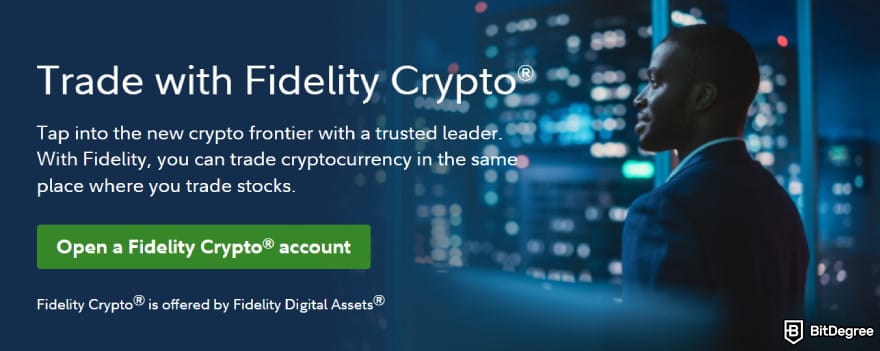 Fidelity Crypto review: Fidelity Crypto homepage.