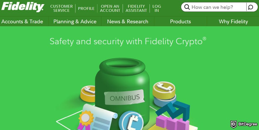 Fidelity Crypto review: Fidelity Crypto security page.