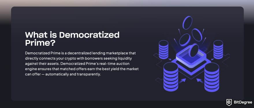 Figure Markets review: the description of Democratized Prime.