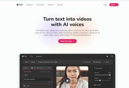 Fliki - Versatile Video Generation Options