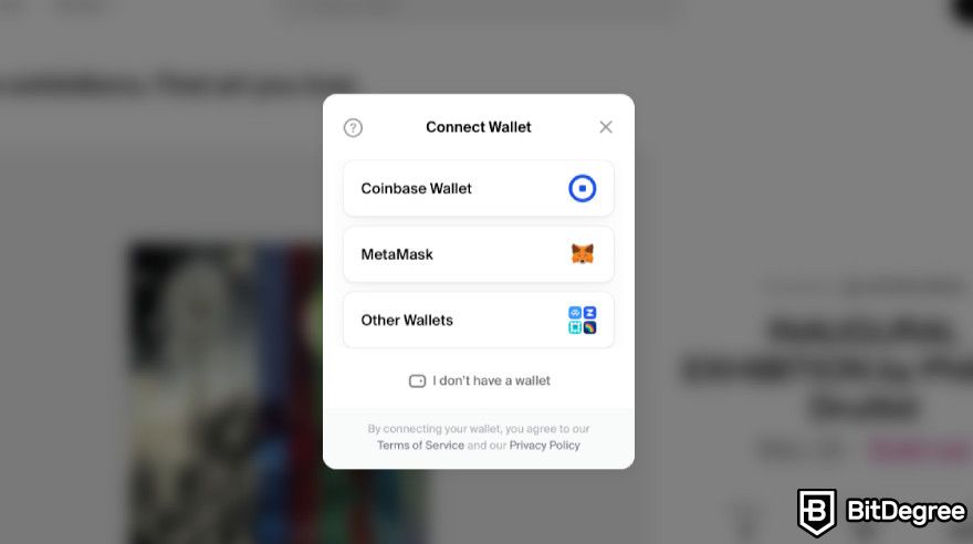 Foundation review: connect wallet.