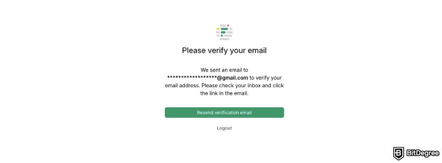 Frase.io review: Frase asking to verify email address.