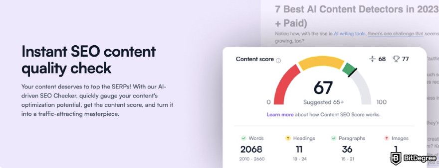 Frase.io review: Writesonic's SEO feature.