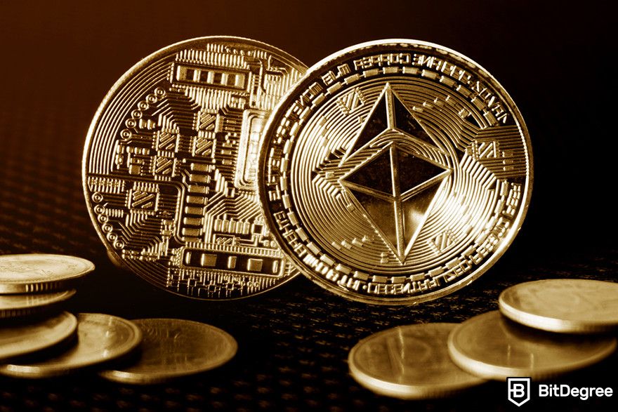 Future of cryptocurrency: Ethereum coins.