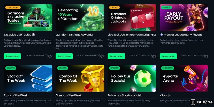 Gamdom review: some available promotions on Gamdom. Gamdom review: some available promotions on Gamdom.