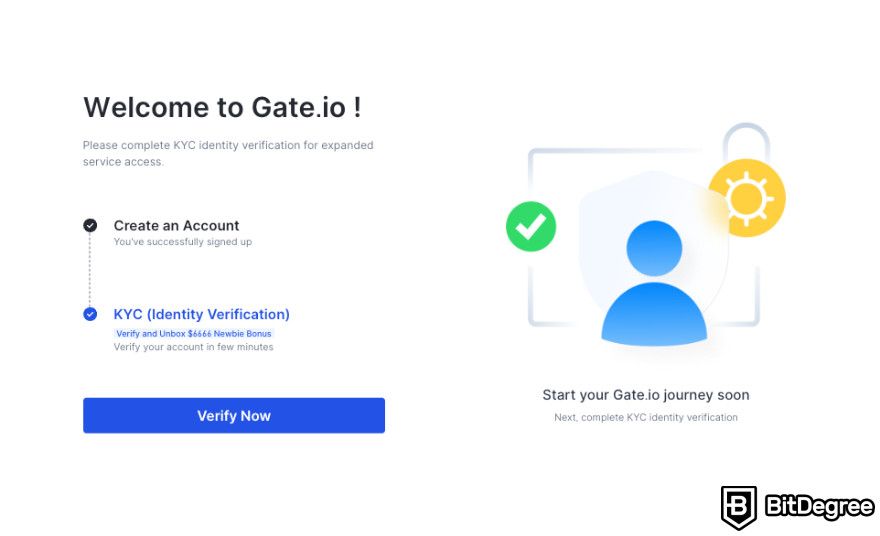 Gate.io exchange review: KYC.