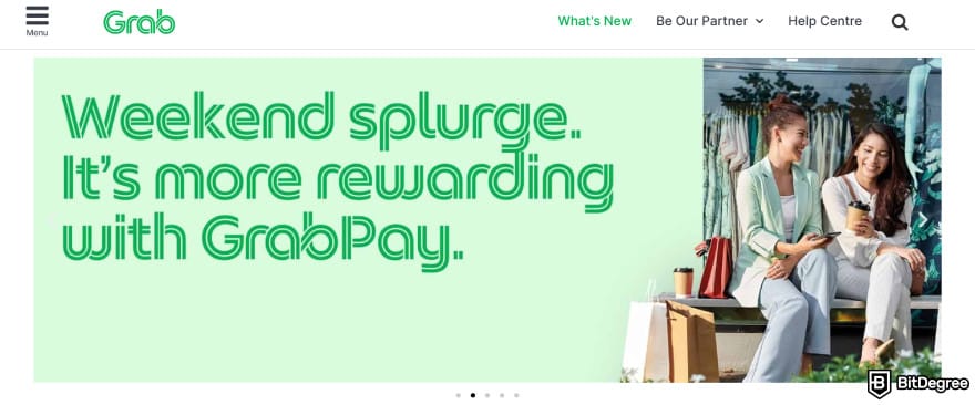 GCash review: GrabPay's homepage.