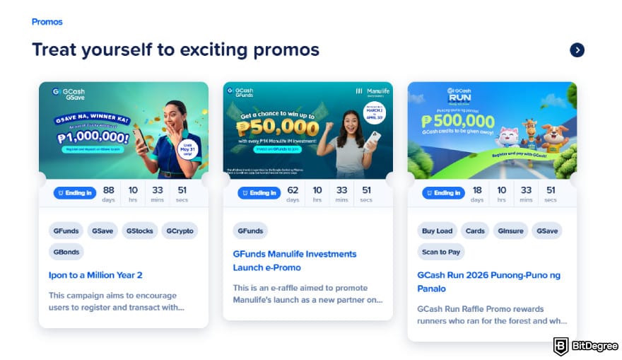 GCash review: GCash's promotions.