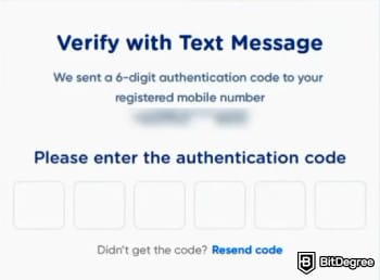 GCash review: verify with text message.