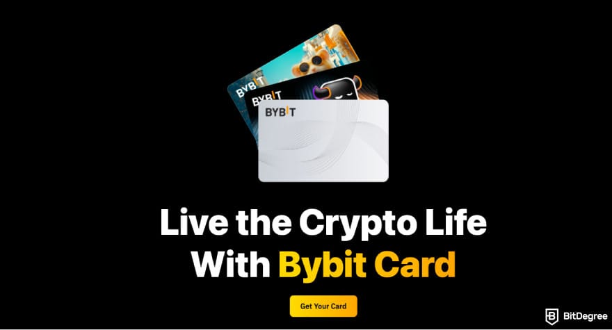Gemini Credit Card Review: a screenshot of Bybit Card's homepage.