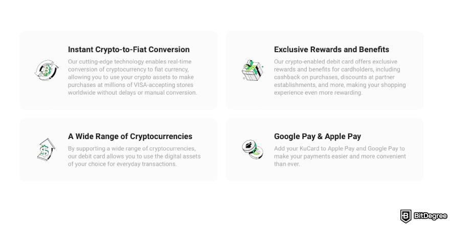 Gemini Credit Card Review: a screenshot of KuCard's feature description.