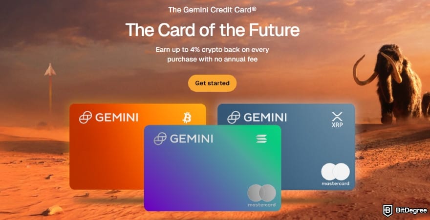 Gemini exchange review: Gemini Credit Card.