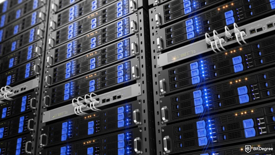 Gunbot Review: computer servers stacked in a row.