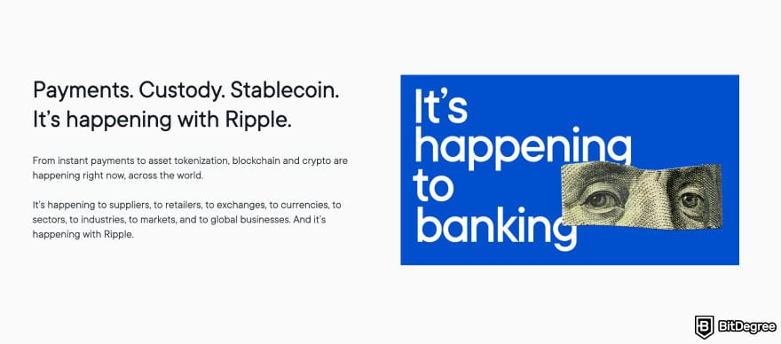Halal crypto list: Ripple homepage.