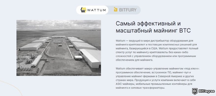 Hashing24 отзывы: описание партнёрства Hashing24 с Wattum и Bitfury.