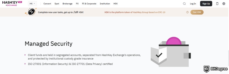 HashKey Exchange review: managed security.