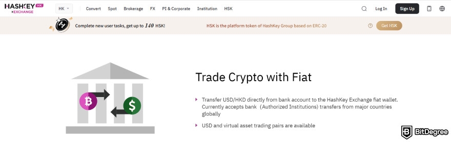 HashKey Exchange review: trade crypto with fiat.