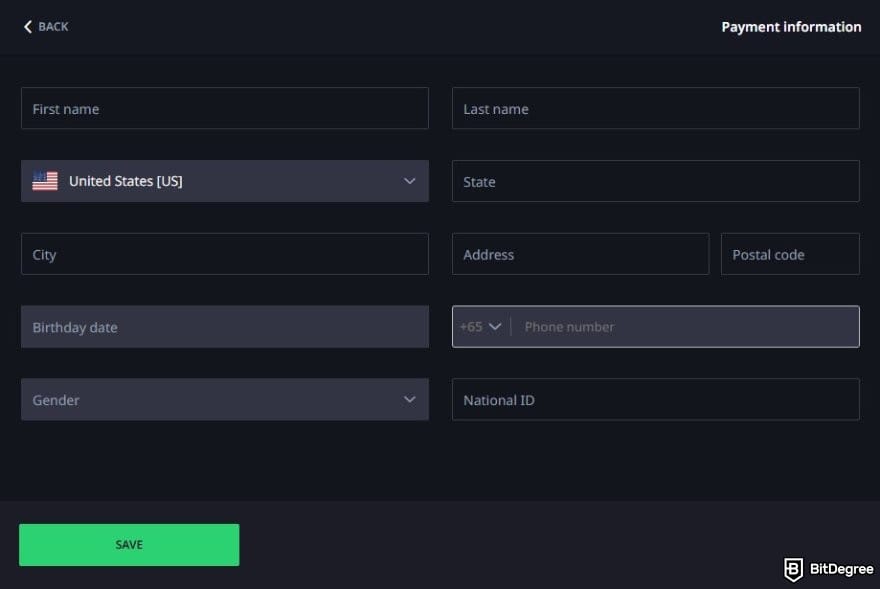 Hellcase promo code: the KYC page on Hellcase.