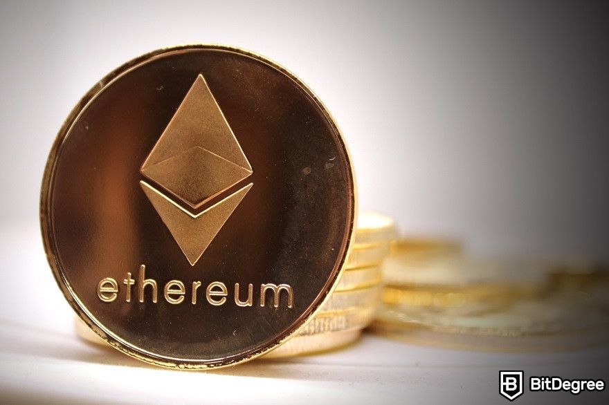 History of cryptocurrency: Ethereum coin.