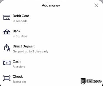 How to add money to PayPal: options to add money to PayPal.