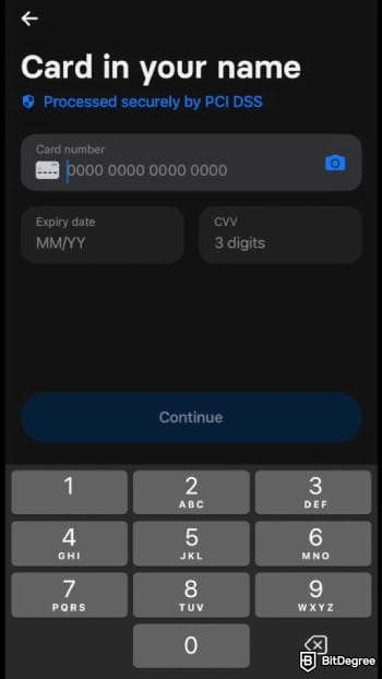 How to add money to Revolut: enter your card details.
