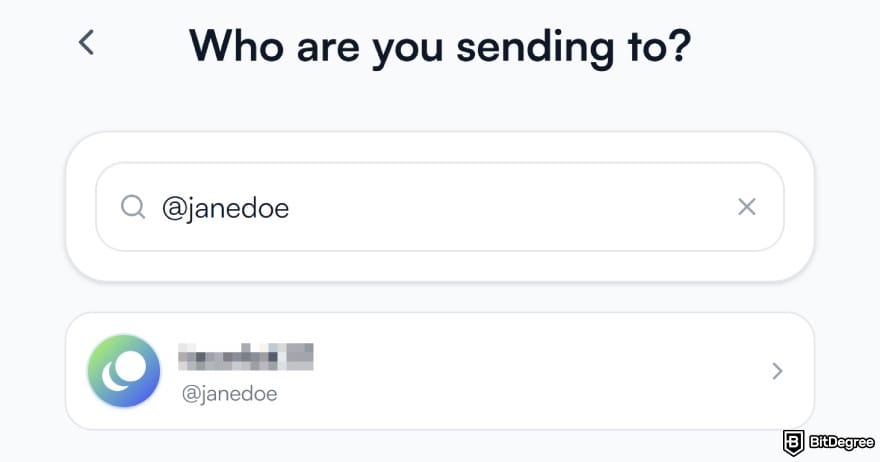How to add money to Revolut: find the recipient's profile using their @Tag.