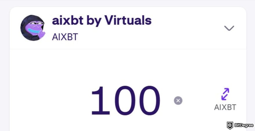 How to buy AIXBT: the buy order form for AIXBT on Kraken.