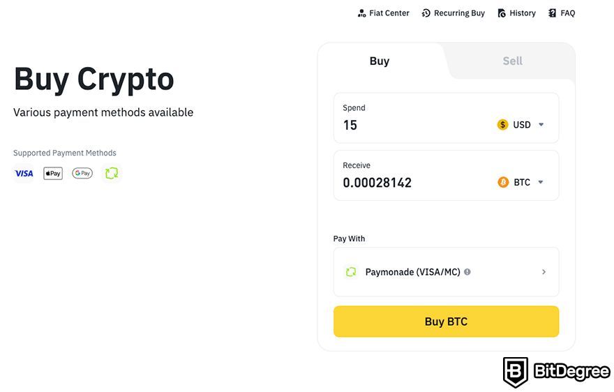 How to buy Bitcoin in Malaysia: buying crypto on Binance.