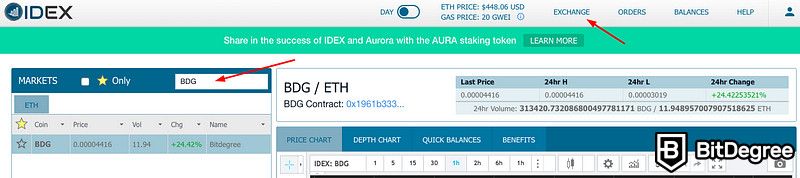 How to buy BitDegree tokens: BDG token transfer.