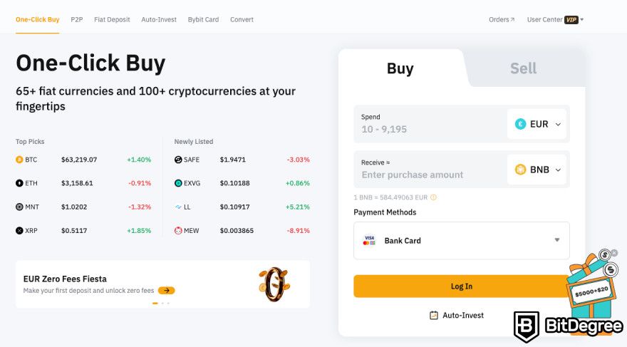 How to buy BNB: Bybit.