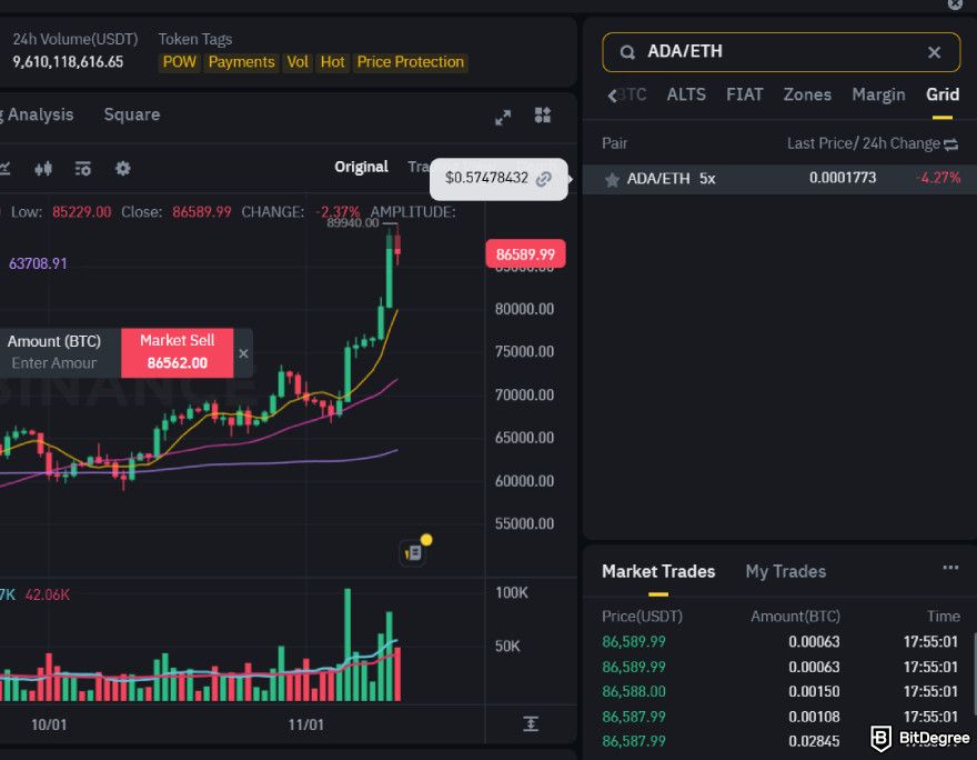 How to buy Cardano: ADA/ETH crypto pair.