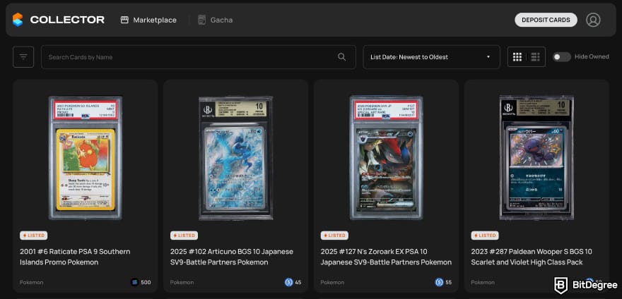How to buy CARDS token: Collector Crypt marketplace.