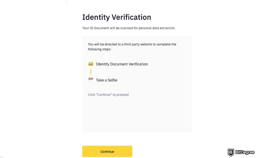 How to buy ChainGPT: Binance KYC verification.