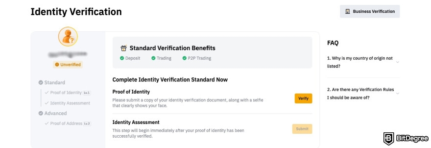 How to buy ChainGPT: Bybit KYC verification.