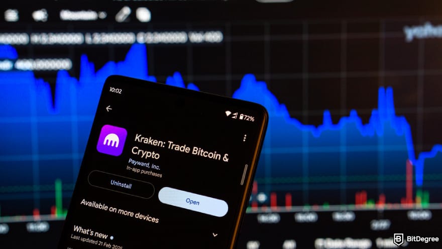 How to buy EarthMeta: Kraken app, one of the most popular crypto exchanges.