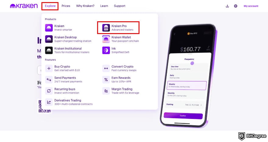 How to Buy ENA: click Kraken Pro.