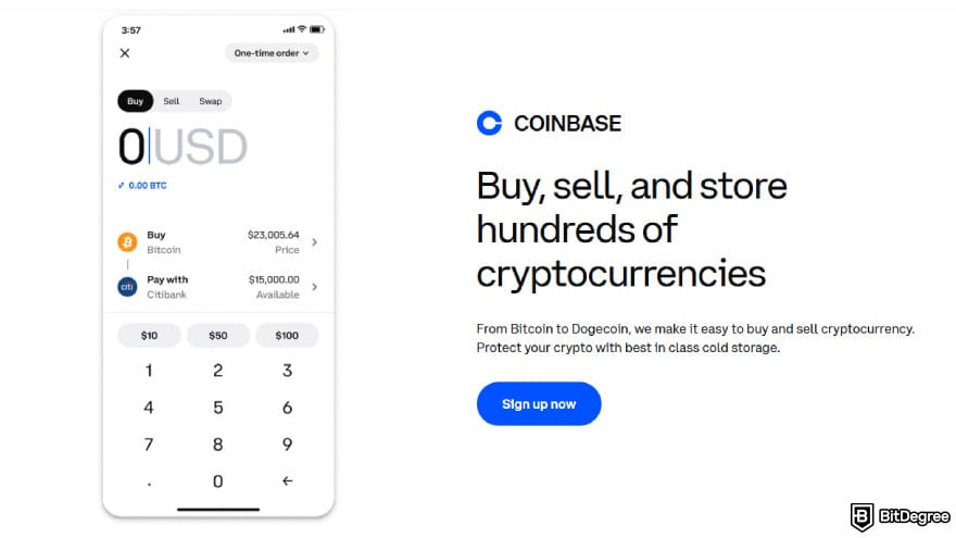 How to buy Gigachad coin: Coinbase mobile application interface.