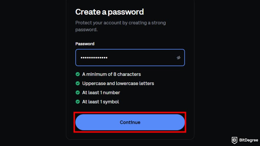 How to buy Gigachad coin: create a password.