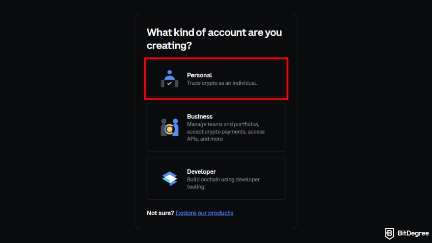 How to buy Gigachad coin: select personal account.