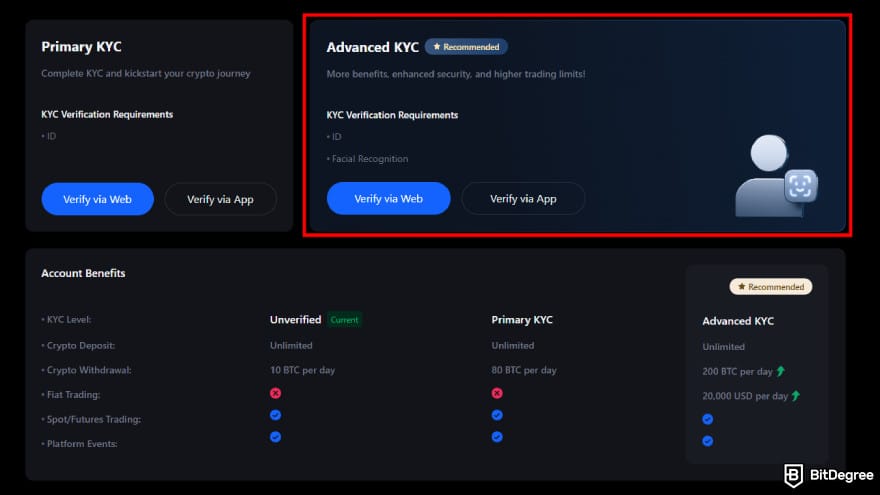 How to buy Gigachad coin: complete the KYC process.
