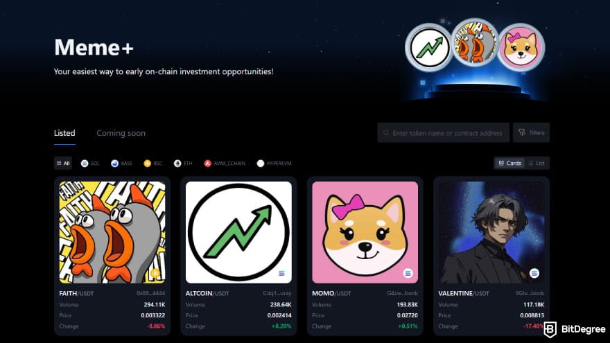 How to buy Gigachad coin: MEXC specialized meme zone.