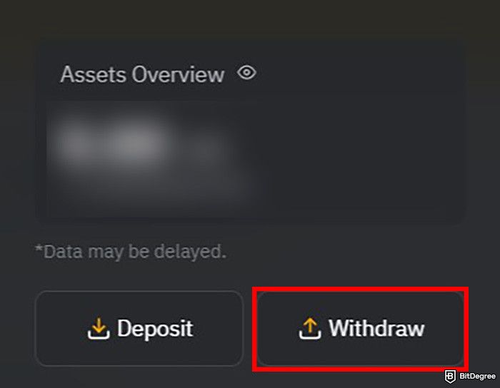 How to buy Hosky: the withdraw menu on Bybit.