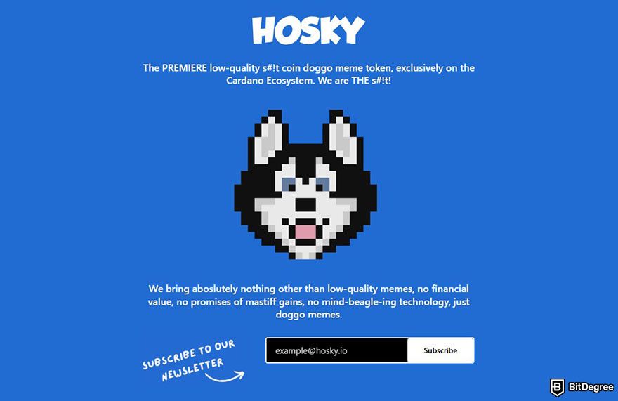 How to buy Hosky: Hosky homepage.