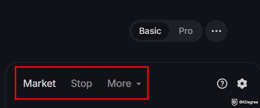 How to buy Hosky: a part of Minswap trading interface with the order type options highlighted.