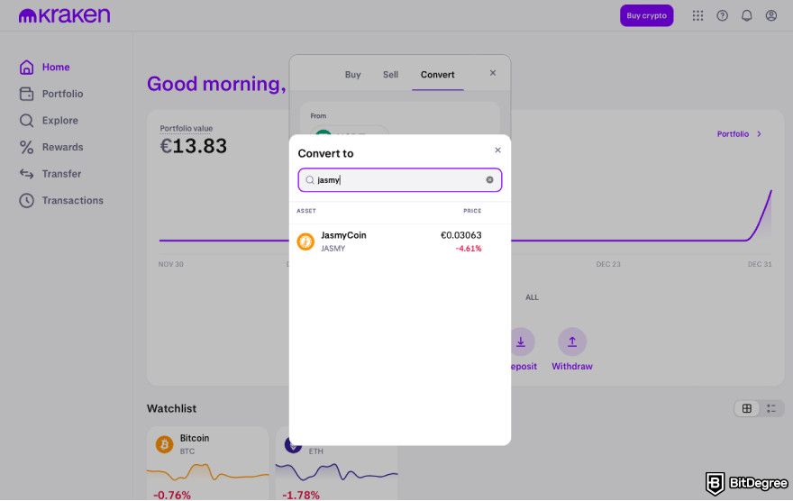 How to buy JasmyCoin: find JASMY on the list.