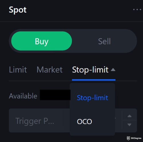 How to buy Kaspa coin: order types on MEXC.