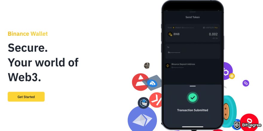 How to buy Lightchain AI: Binance Web3 wallet page.